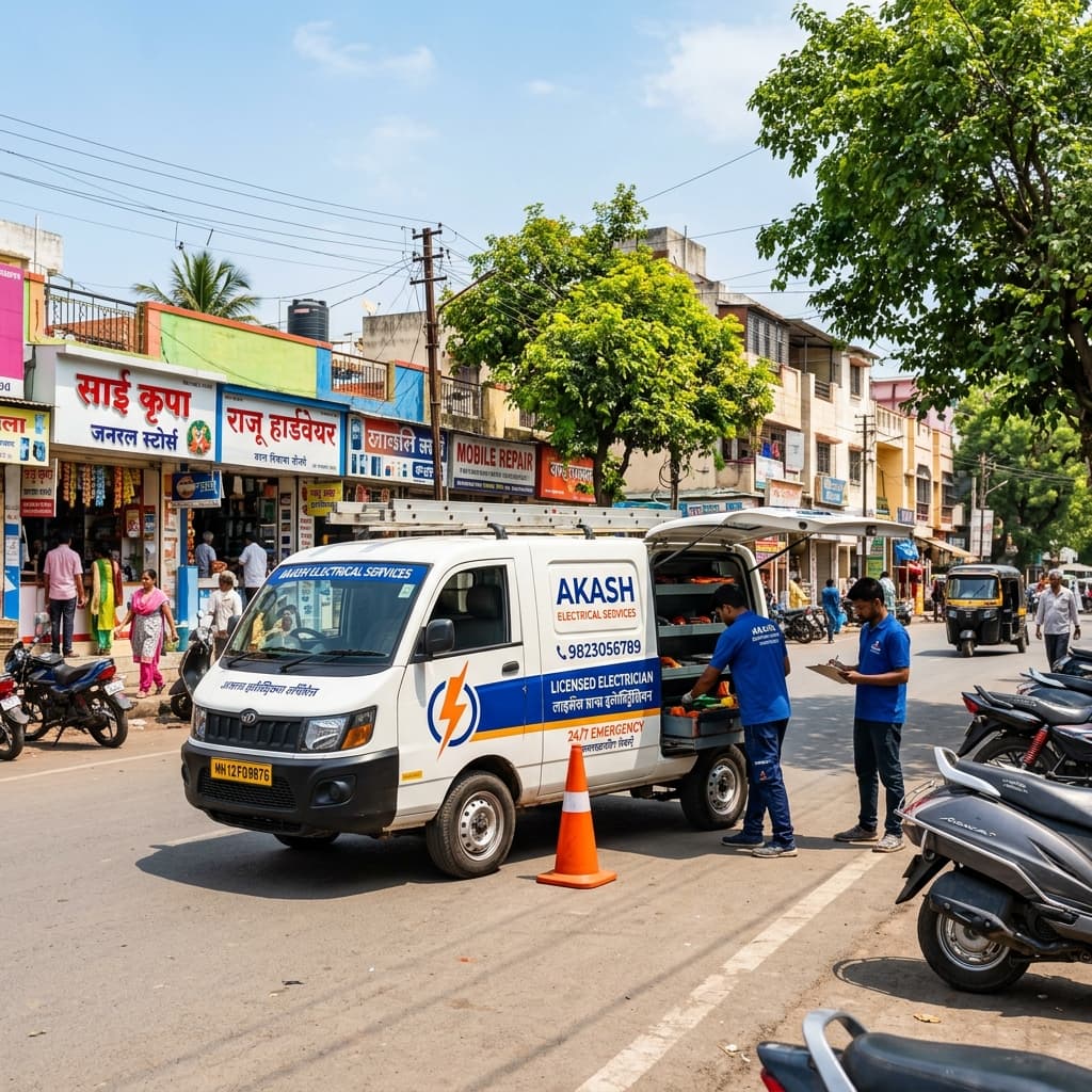 Professional Electrician Service Van in Orai