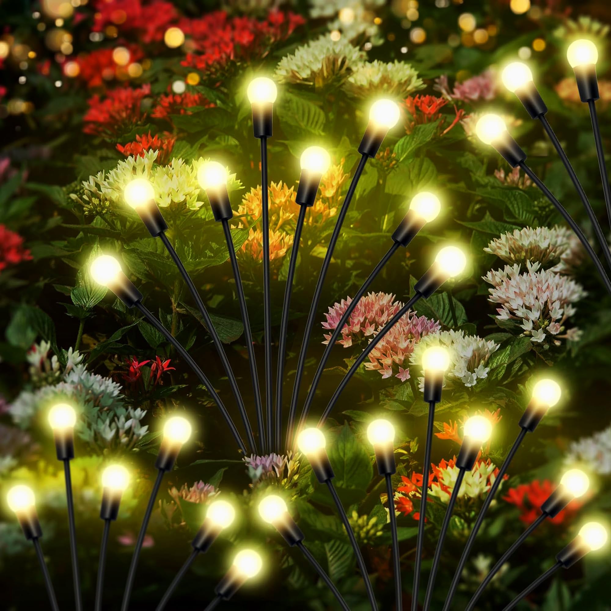 Solar Light for Outdoor Garden and Home, Waterproof Firefly Light Decor for Solar Balcony, Plant, Pot, Decoration Light (1, Standard)